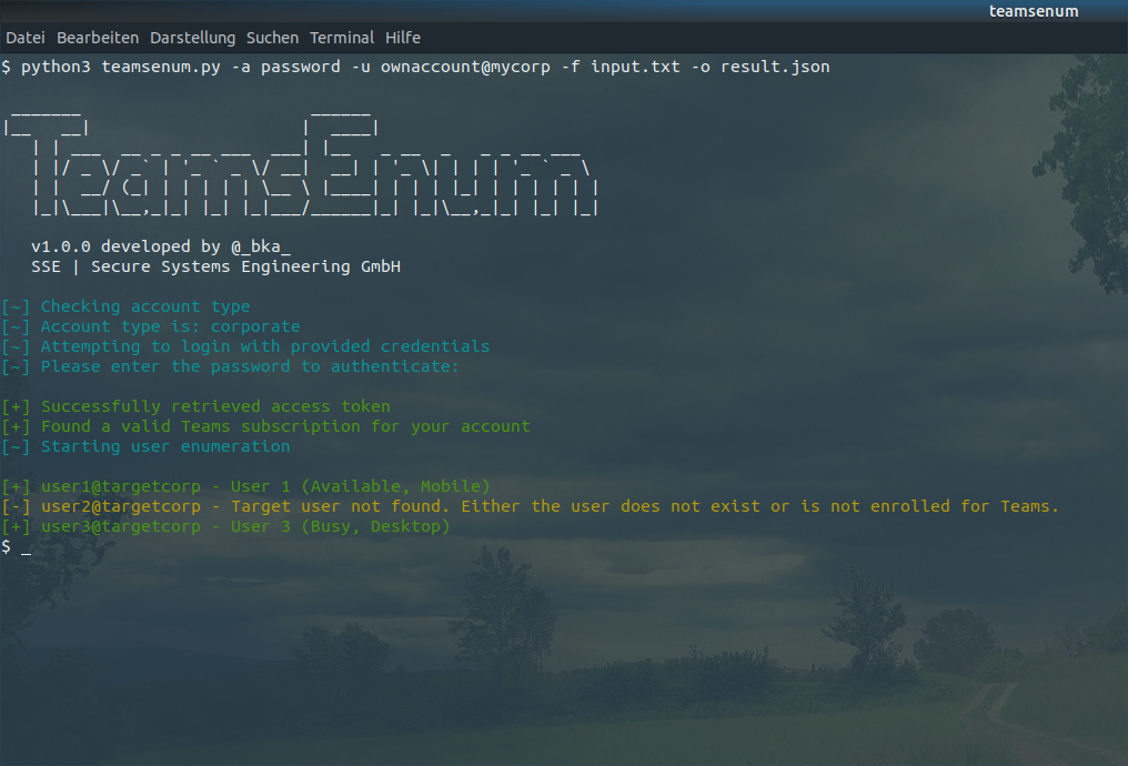 Invocation of TeamsEnum Invocation of TeamsEnum