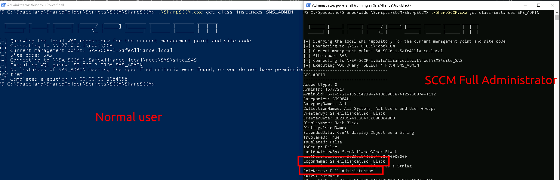 Admin user enumeration in SCCM Admin user enumeration in SCCM